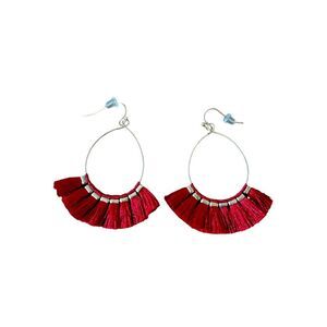 NEW Francesca’s Red Mini Tassel Drop Earrings
